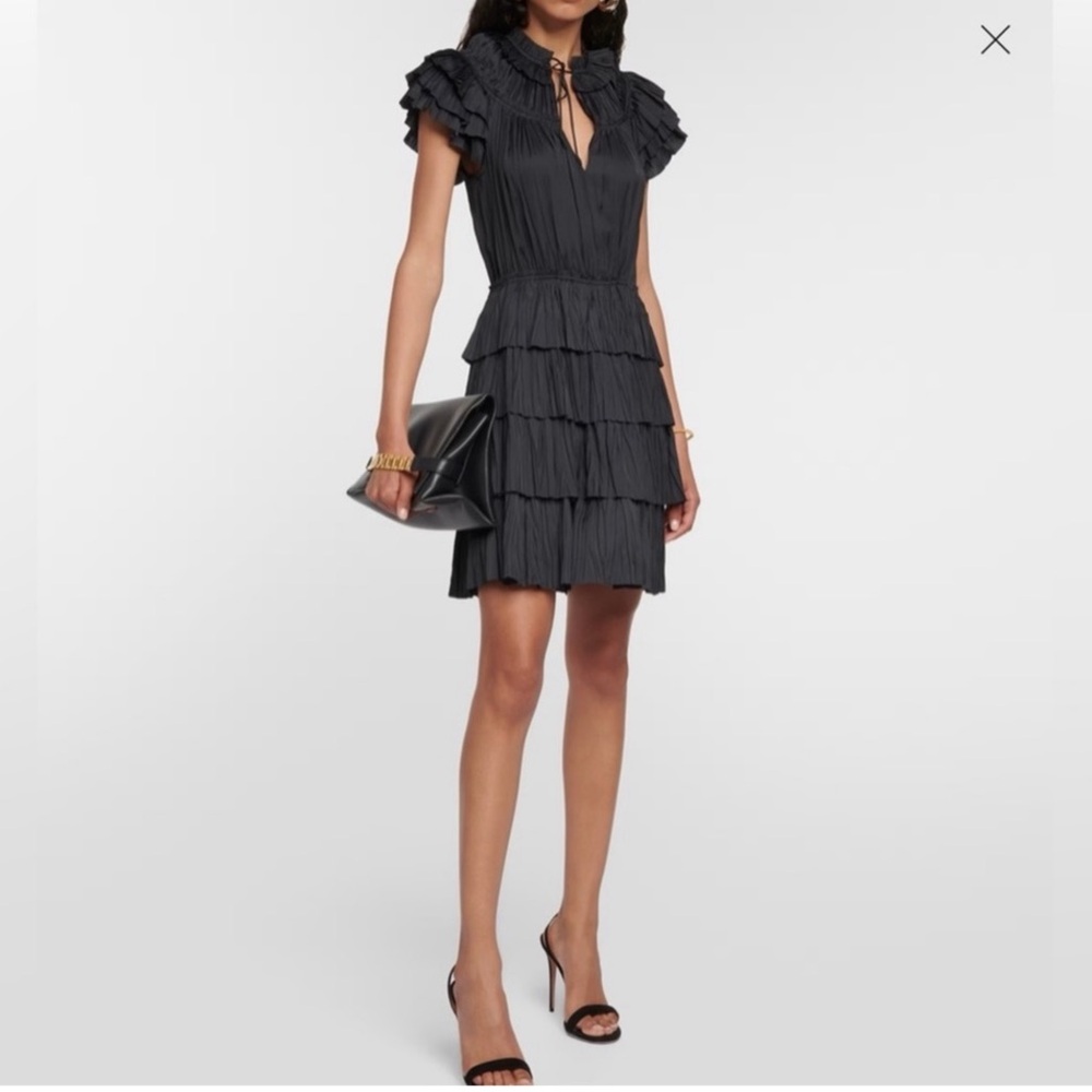 Ulla Johnson Vesna Dress Noir Black Sz 6